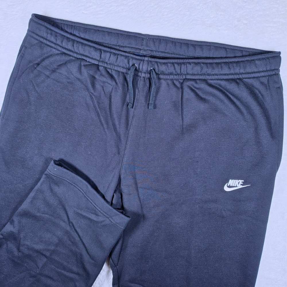 NEW Nike Club Fleece Mens 3XL Black Embroidered Logo Drawstring Pants 804395-010